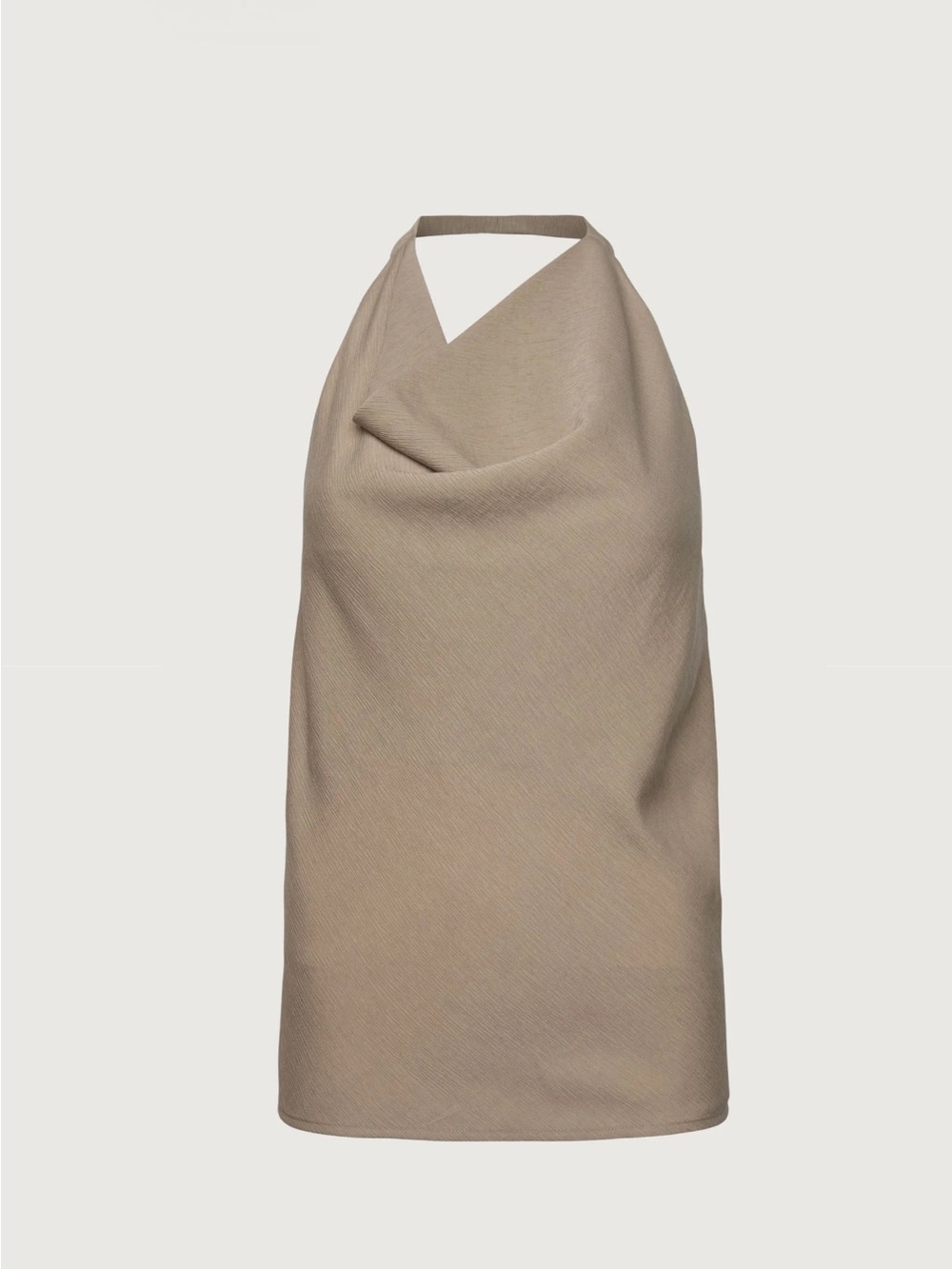 Oak + Fort | Crinkled Rayon Cowl Neck Halter Top